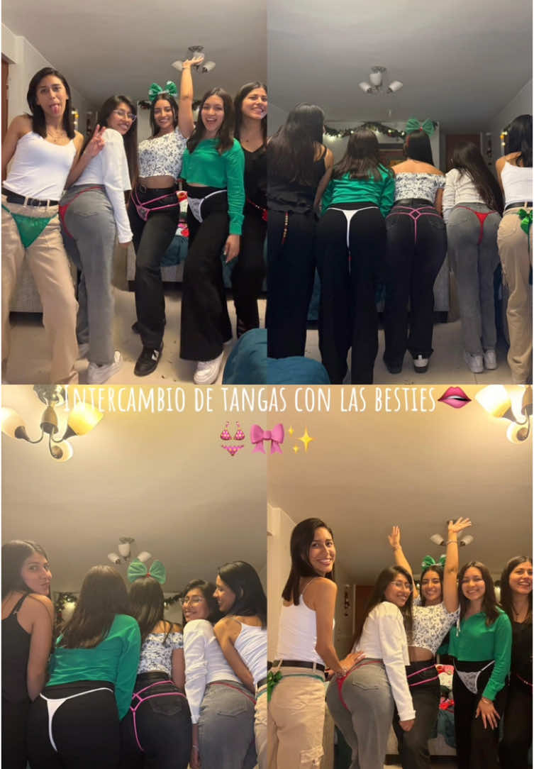 Intercambio de 👙🙈 #fyp #amigas #cenanavideña #intercambio #regalo 