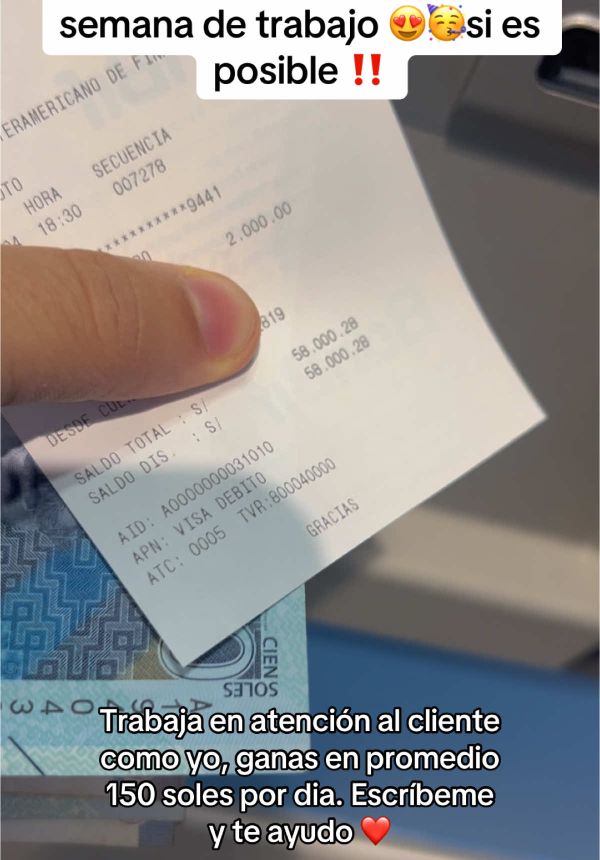 ESTA SEMANA HA SUDO SUPER BUENA ‼️🥳🥳escribeme y te ayudo, #tiktok #viajes #peru #dinero #trabajo #negocios #viral #parati #enparati #limaperu #lima #fyp #leydeatraccion #trabajovirtual 