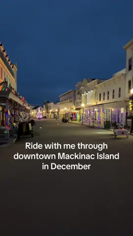 The most peaceful December night on Mackinac Island ✨#mackinacisland #peaceful #travel 