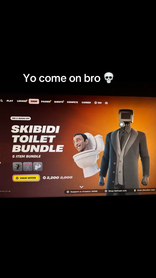 Skibidi toilet in fortnite before gta 6 is crazy #skibiditoilet #comeonman 