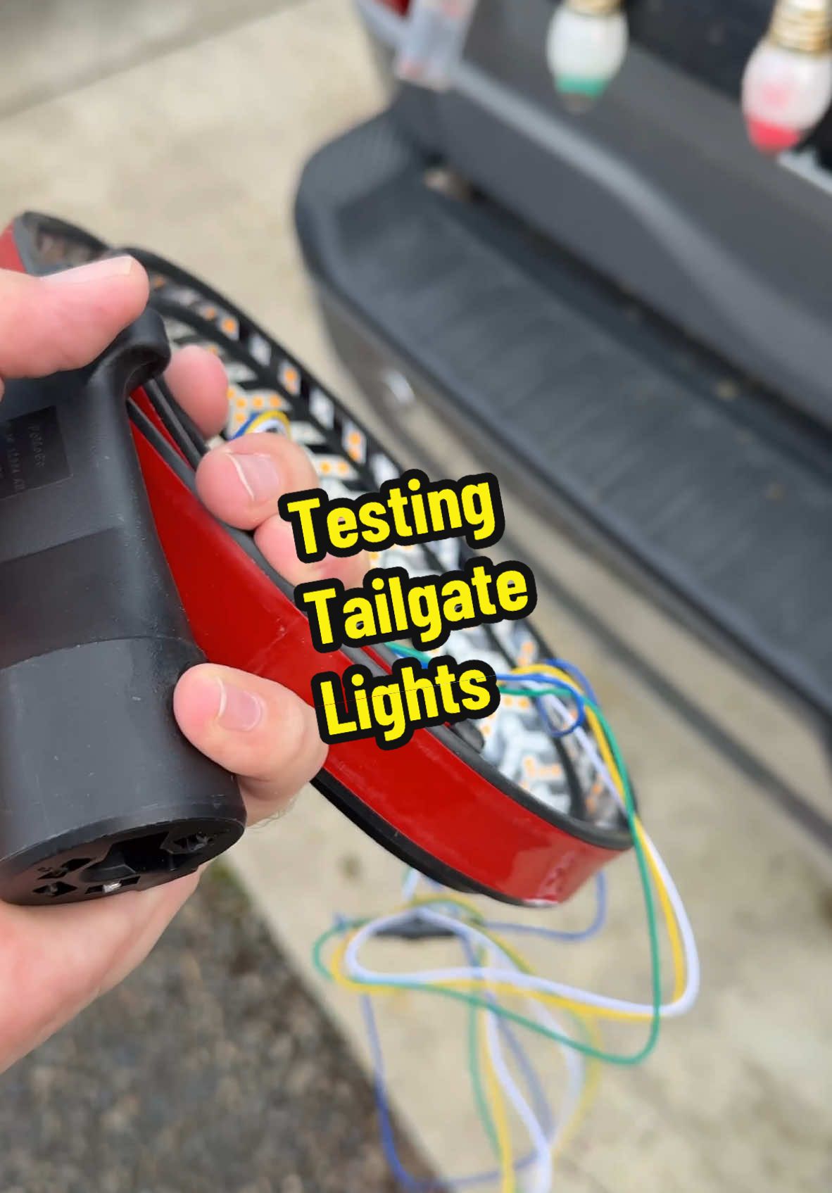 Trying out a new fishbone style tailgate light that sticks on and plug in style. #tailgate #tailgatelight #ledstrip #cars #trucks #automotive #tailgateledstrip