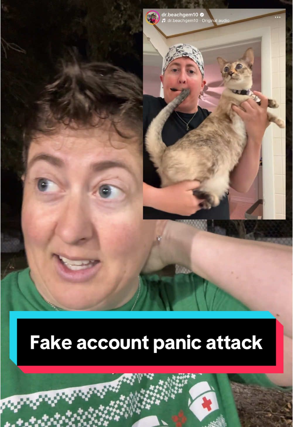 Fake accounts posting old videos is creating multiple panic attacks 😳😂 #fake #panic #hospital #healthcare #storytime 