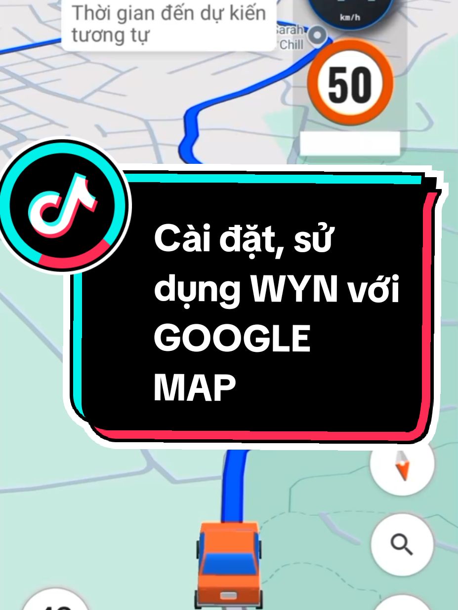 Trả lời @khnh.tour.nha.tra cài đặt sử dụng phần mềm cảnh báo giao thông WYN với Google Map #oto #canhbaogiaothong #phatnguoi #vietmaplive #wyn #waze 