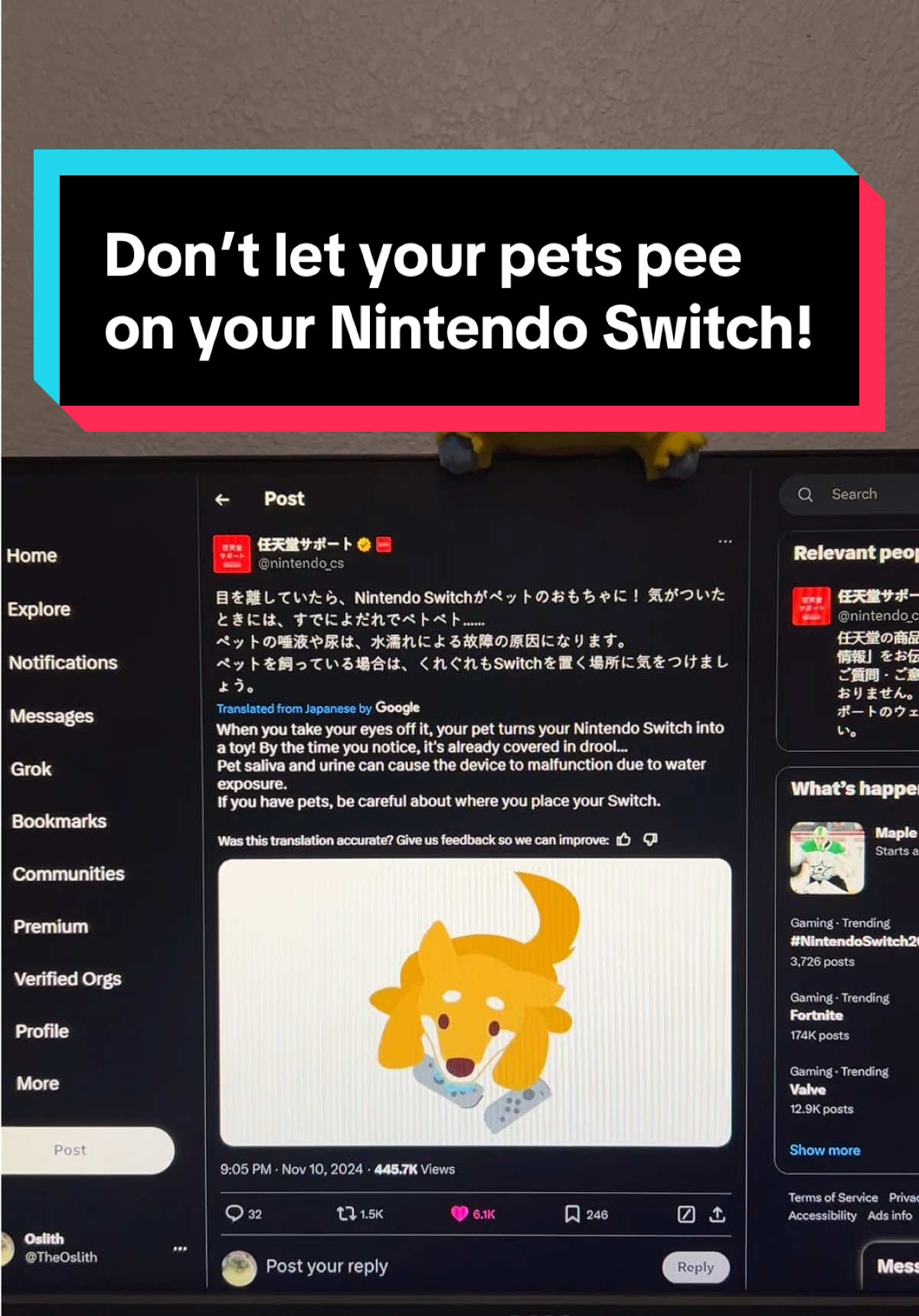 Thanks for the warning guys. #nintendo #gaming #videogames #nintendoswitch 