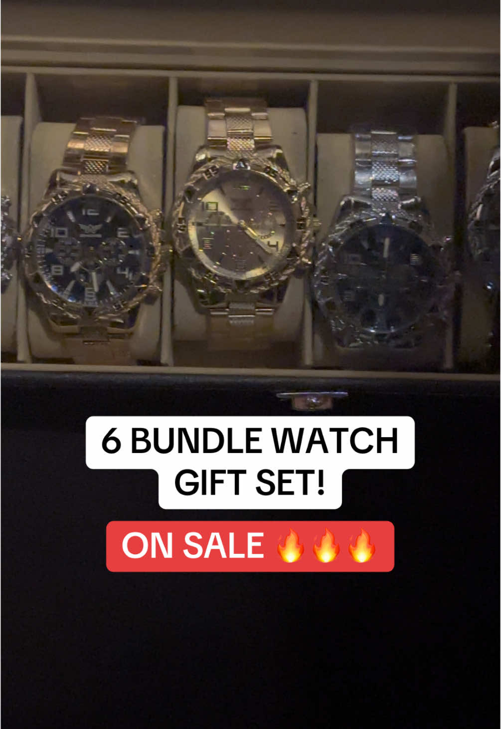 This 6 Bundle Watch Gift Set is Fire and gets you ready for any occasion. 🔥🔥🔥  #menswatch #menswatches #watchesformen #watches #tiktokshopfinds 