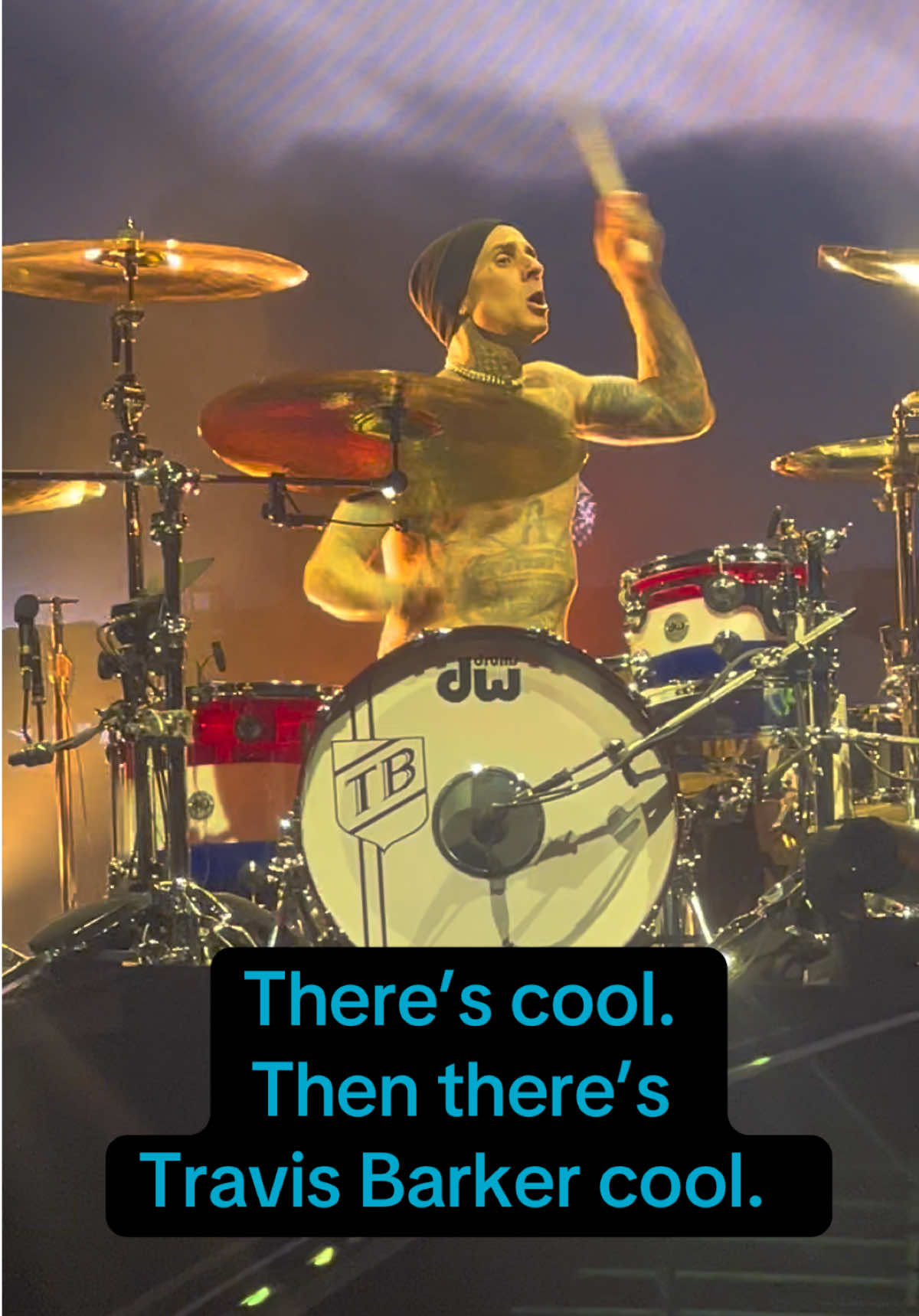 Who else thinks Travis Barker is one of the coolest? #blink182 #travisbarker #drums #drummer #blink #punkrock #punk #emo #music #rock ##poppunk #poppunkmusic #fyp #viralvideo #acl #austincitylimits #alternative 