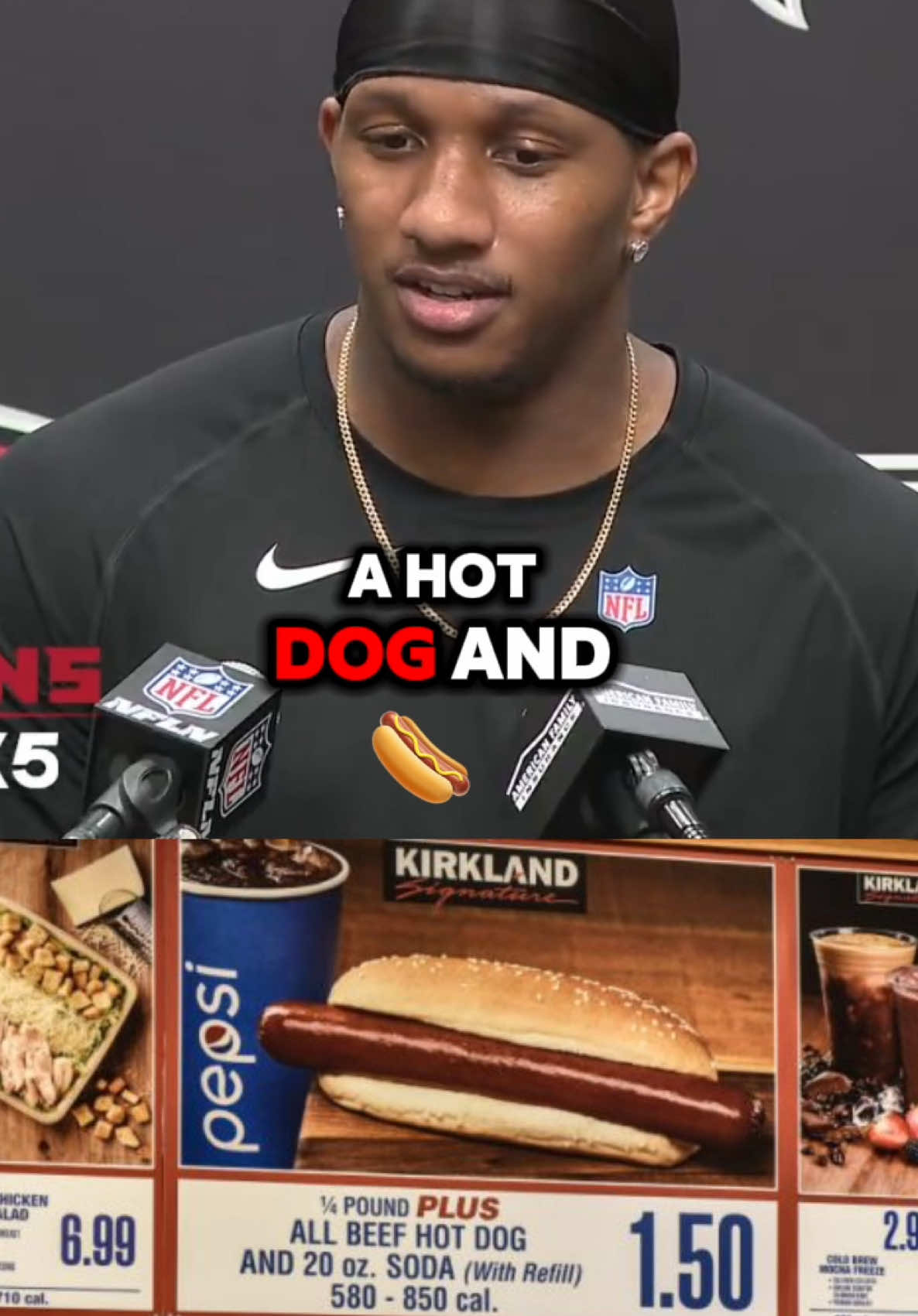 Michael Penix Jr. was buying a hot dog at Costco when he found out he was named Falcons starting QB 😅🌭 (via @maryalexanders_) #nfl #nfltiktok #atlantafalcons #costco 