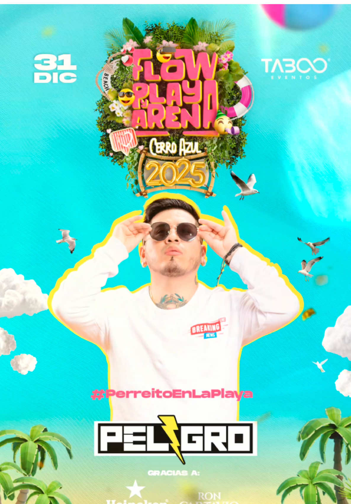 DJ PELIGRO ⚡️ CON TODO SU REPERTORIO OLD SCHOOL 🐶 Flow, Playa y Arena! 🏝️- Año nuevo 2025 #PerreitoEnLaPlaya La única fiesta de Año Nuevo con reggaeton old school en la playa. Tu primer perreo del 2025 será en la playita 🤟🏻 Lo mejores DJs del Perú y Artista Internacional   🌊 Playa Cerro Azul 📍Panamericana Sur km 130 ⏱️ (A 1 hora de Lima) Venta de entradas y boxes en Joinnus #añonuevo #añonuevo2025 #playa #frentealmar #reggaeton #fiesta #limaperu 