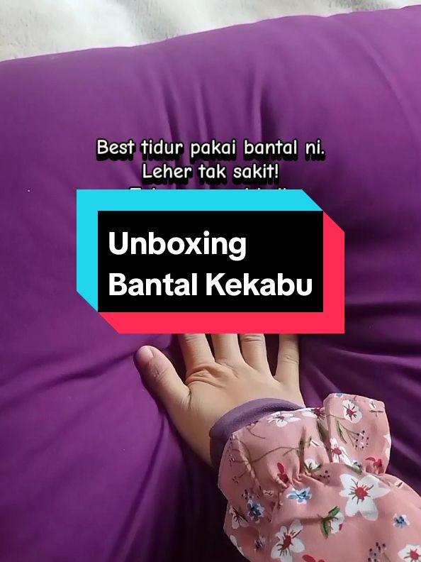 First time dapat bantal dalam kotak🤭Nyaman tidur pakai bantal kekabu gebu gebas✨Dapat pula fav colour. Risau tak bangun2 dah😆 #bantalkekabu