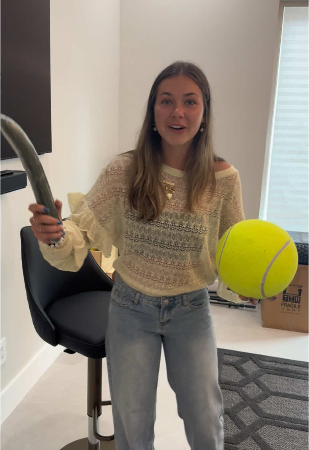 Elisheva's new sport! 🥒 🎾#borat #cucumberball #elisheva #pickleball #sports 