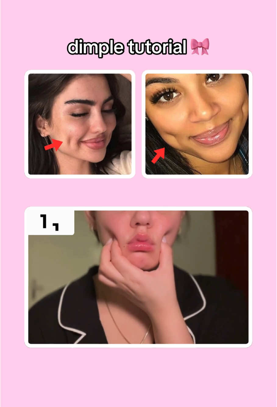 dimple tutorial 🎀 #exercise #GlowUp #viral #foryoupagе #workout #tutorial #girltips #fürdich #fy #fyp #foryou #furdich #dimples #dimplegirl #dimplesmile😍 #faceyoga 