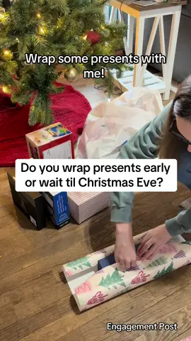 Are you an early wrapper or a last minute wrapper? I’m usually very last minute but this year is different for me!! 🎁🎄🎀 #engagement #countdowntochristmas #wrappingpresents #wrappinggifts #babysfirstchristmas #girlmom #teamwork #underthetree #MomsofTikTok #youngmom 