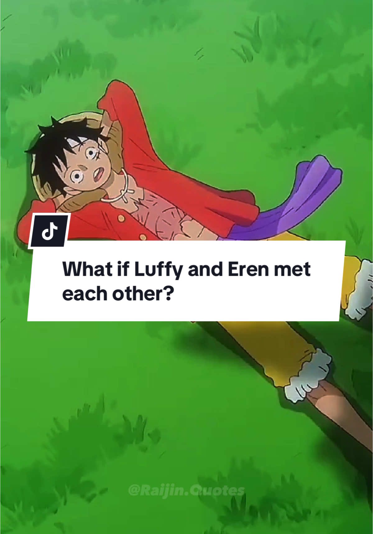 What if Luffy and Eren met each other? #onepiece #AttackOnTitan #eren #luffy #animequotes 