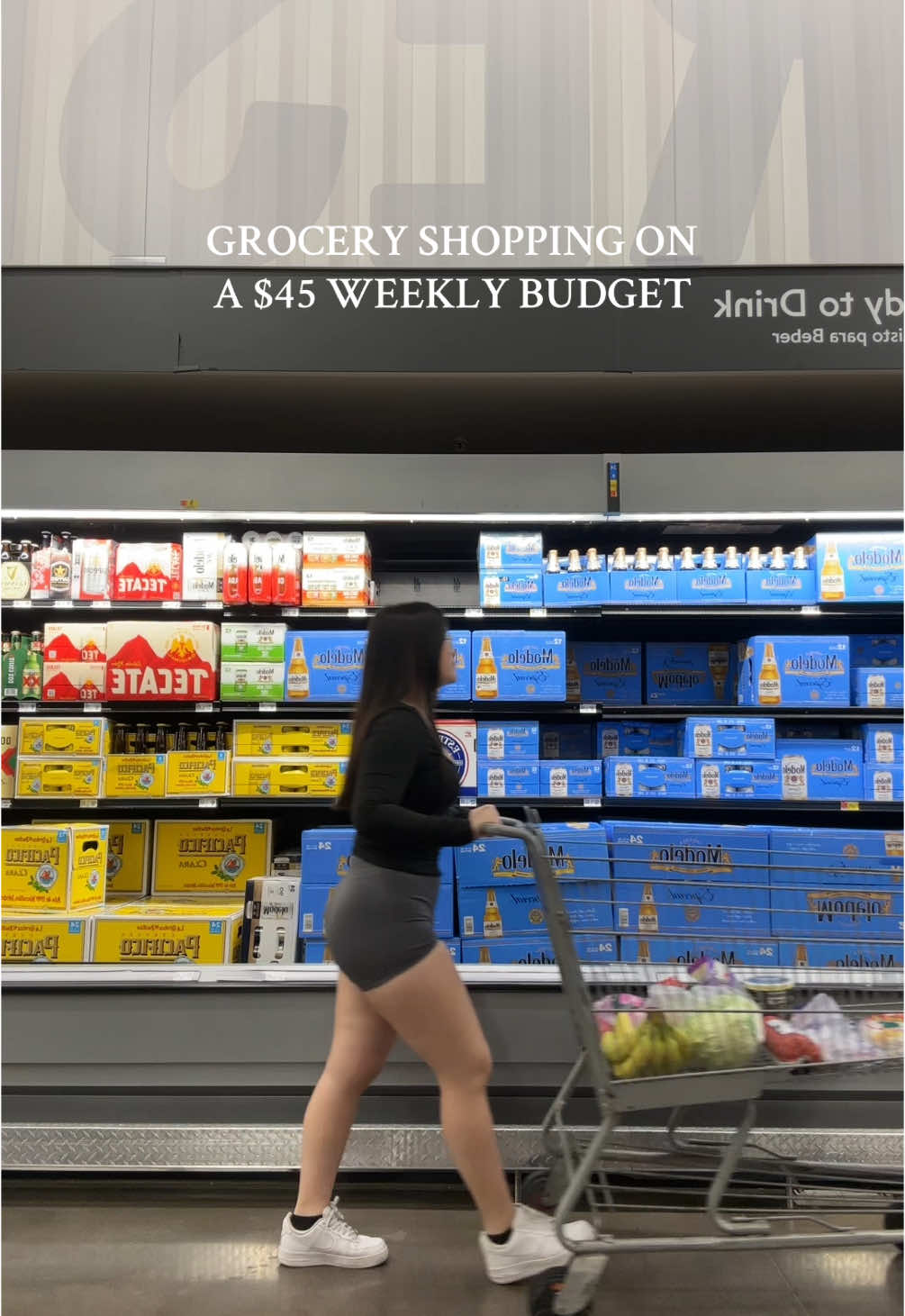 Grocery shopping on a $45 weekly budget #fyp #foryou #walmart #groceryhaul #grocery #budget #saving #money #moneytok 