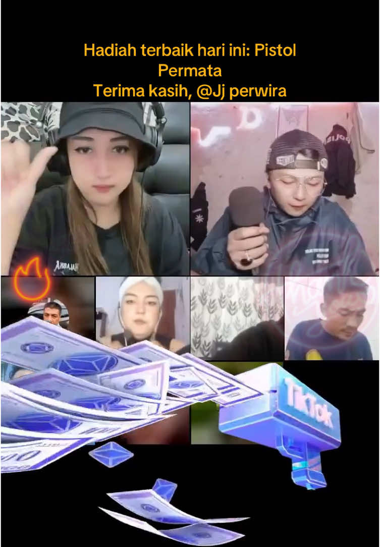 Jj perwira, terima kasih atas Hadiah luar biasa yang Anda kirim di LIVE saya! Momen ini akan saya hargai selamanya.@Jj perwira #livegift #gemgun #pistolpermata 