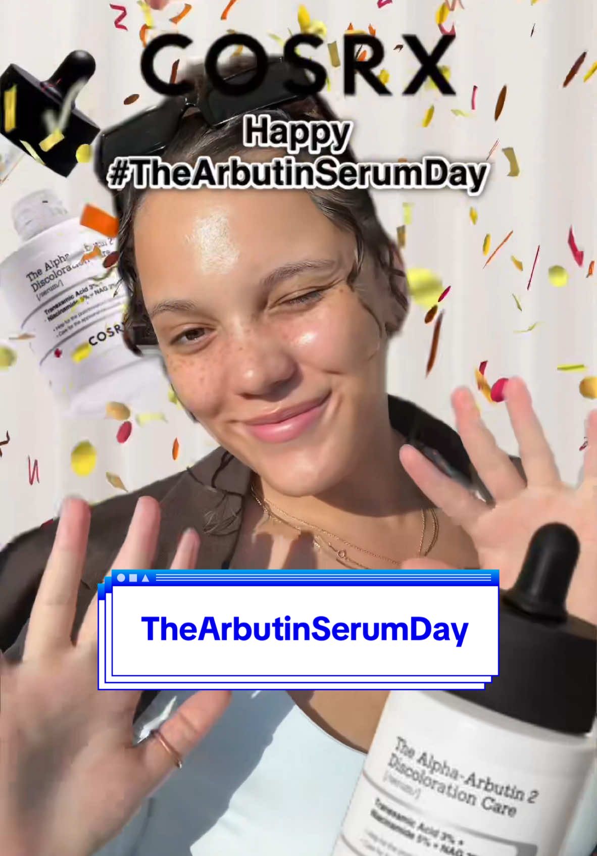 Arbutin Serum a day keeps the skin happy everyday✨ #TheArbutinSerumDay #COSRX #AlphaArbutin   