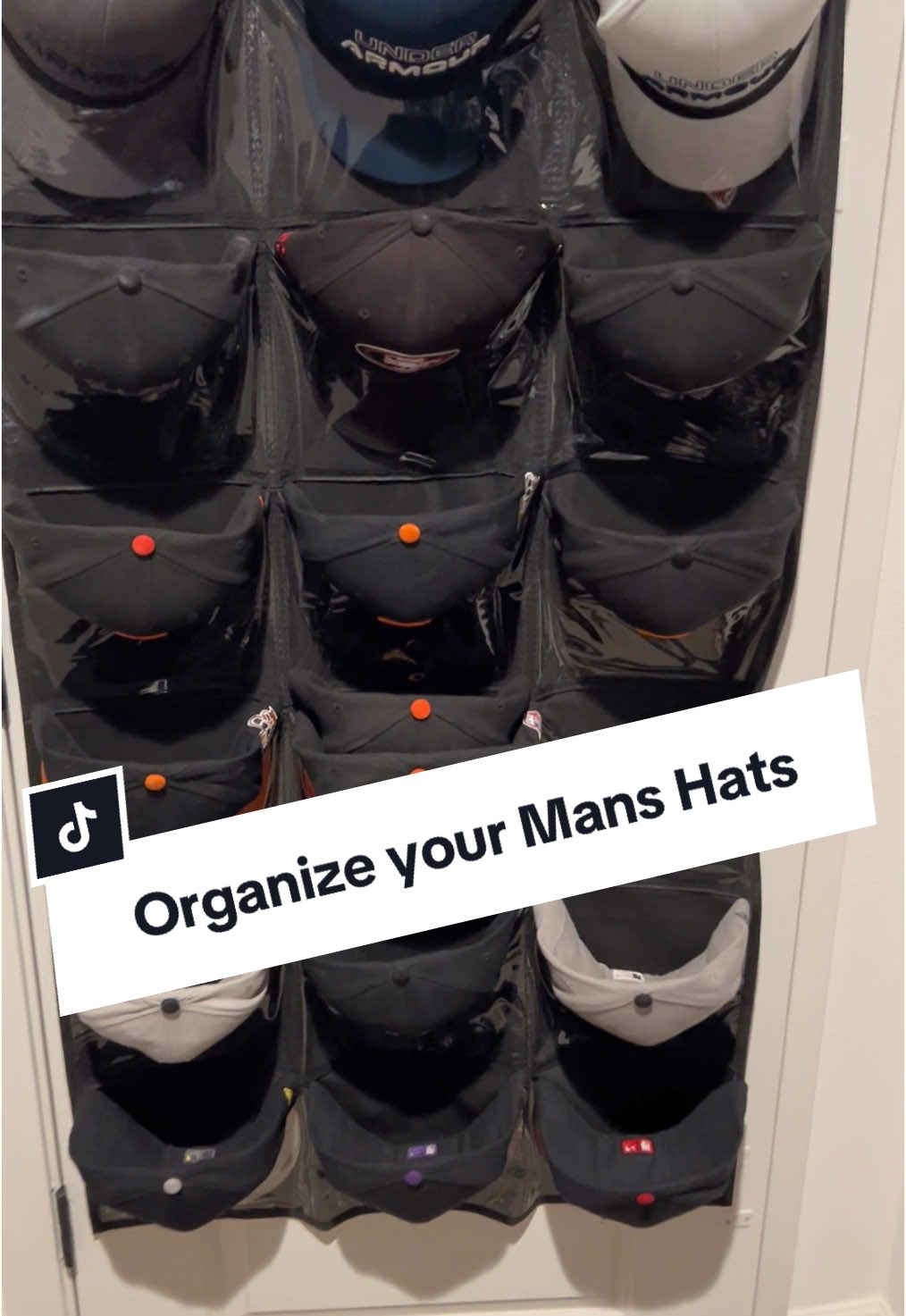 Keep those hats in an organized place rather than all over! #tiktokshopholidayhaul #hat #homeorganization #organizedhome #organizewithme 