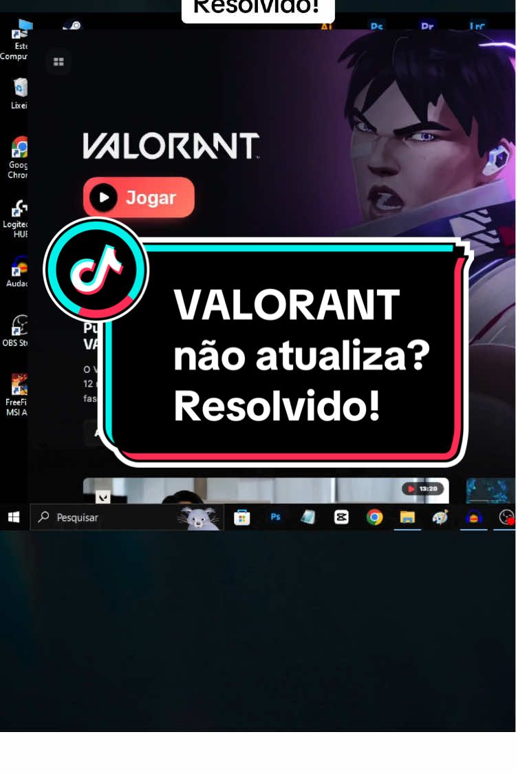 VALORANT não atualiza? Resolvido! #Valorant #atualização #game #jogo #falha #erro #pcgamer #valorantclips #valorantgaming #valorantbrasil 