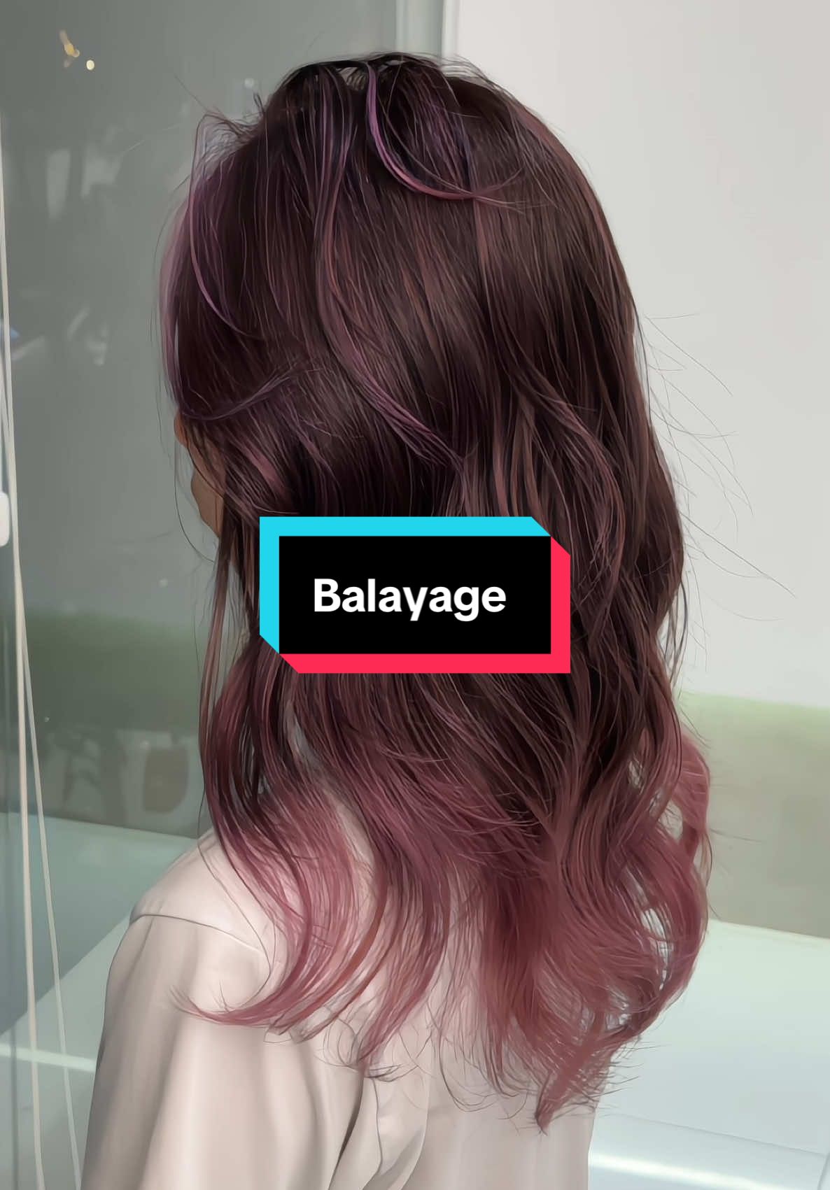 Balayage Tím Hồng #balayagehair #balayage 