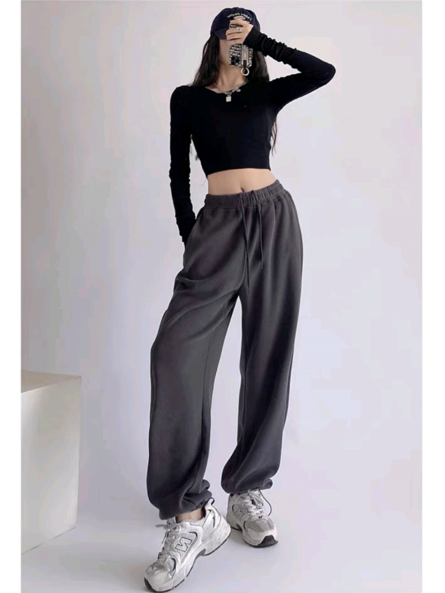 Wide-Leg Pants Loose and Comfortable/Cool Korean Fashion Baggy Cotton Pants  #baggypants #loosepants #koreanfashion #widelegpants #flashsale #paydaysale #fyp #fypviraltiktok🖤シ゚☆♡ #foryoupage  