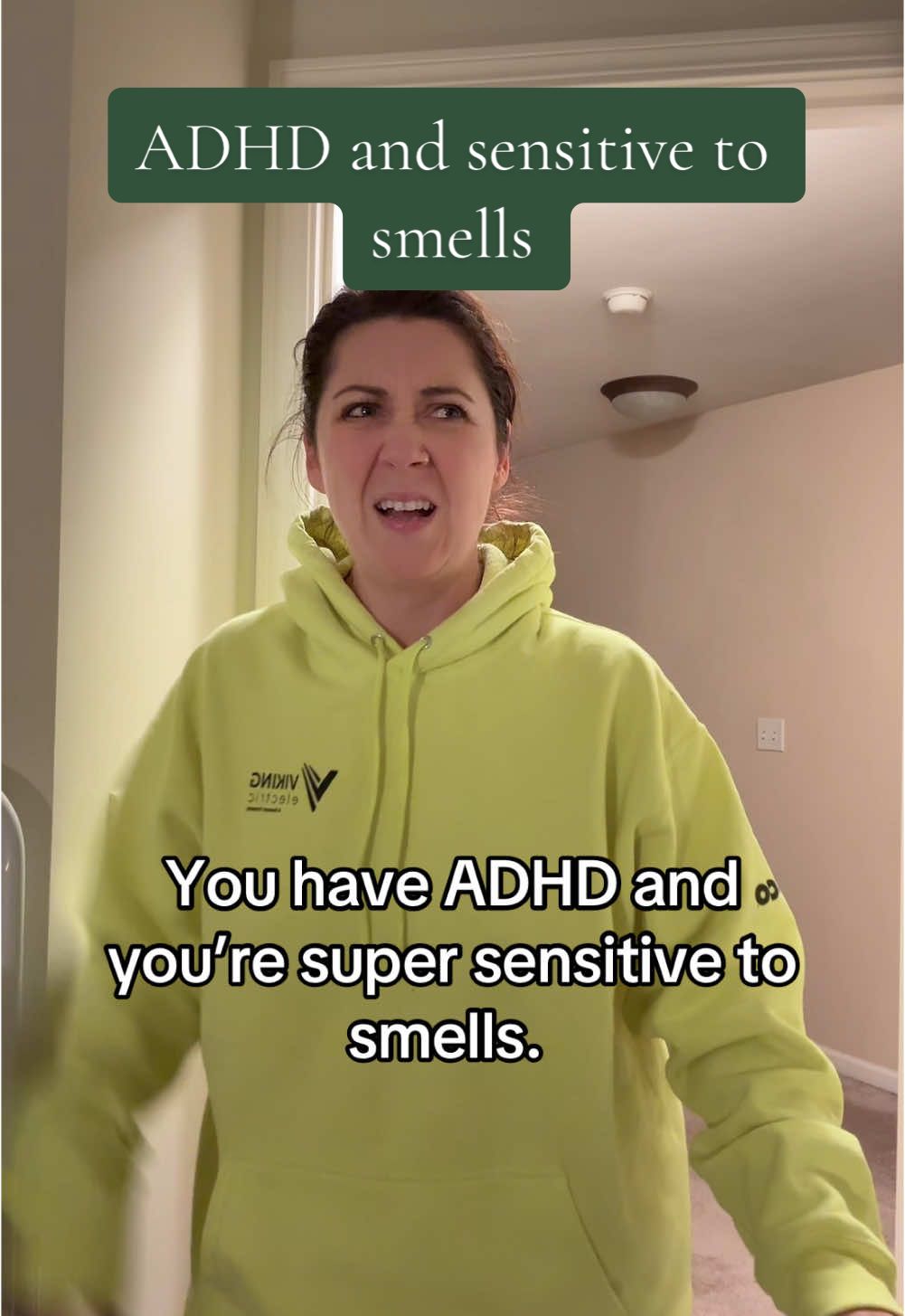 Something that smells “a little” for nuerotypicals, is “overbearing” for us. #adhd #adhdsymptoms #adhdsupport #adhdinwomen #adhdawareness 