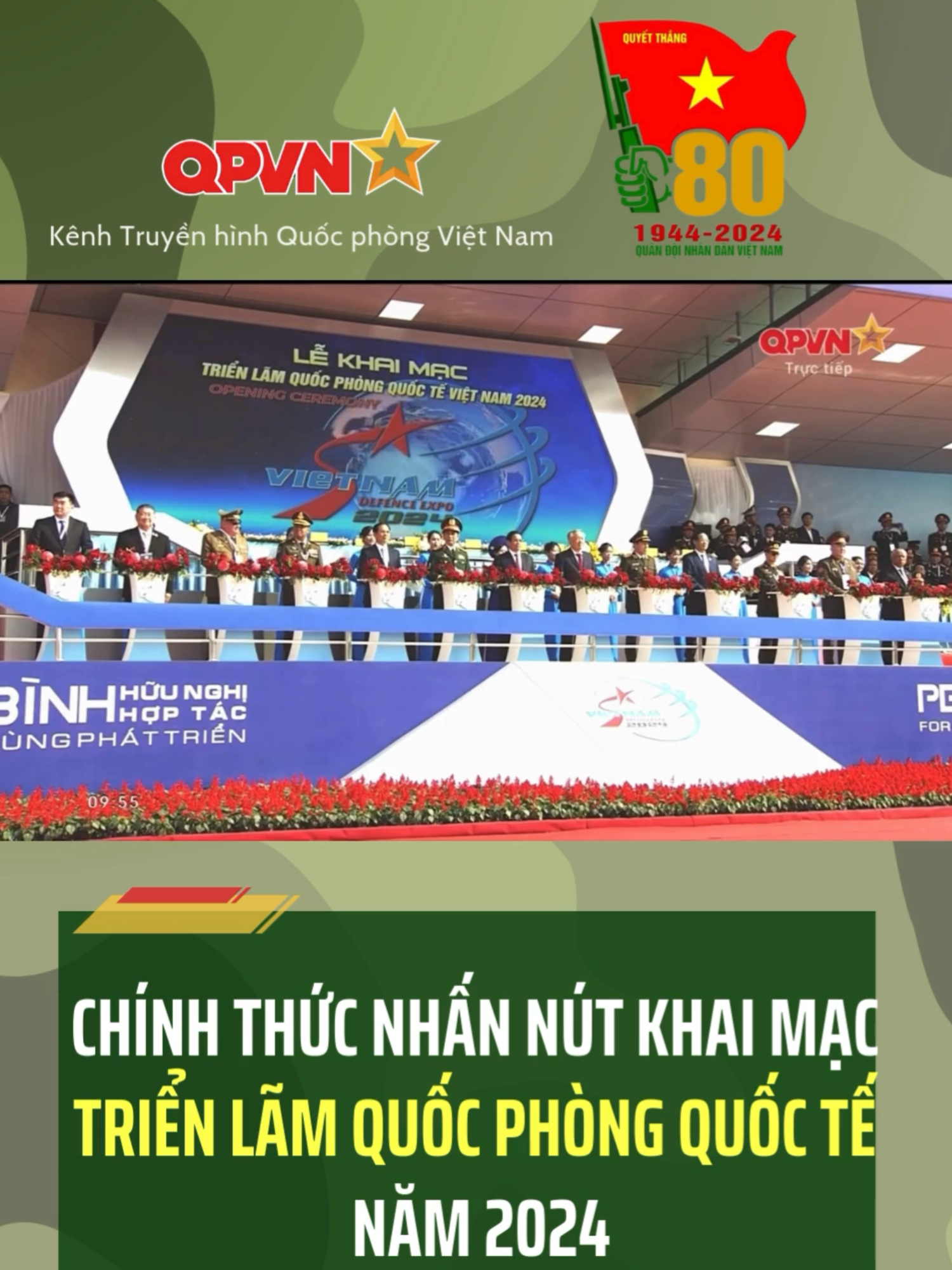 Chính thức nhấn nút khai mạc Triển lãm Quốc phòng Quốc tế năm  2024 #camerachiensi #quocphongvietnam #quandoinhandanvietnam #quandoinhandan #qpvn #trienlam