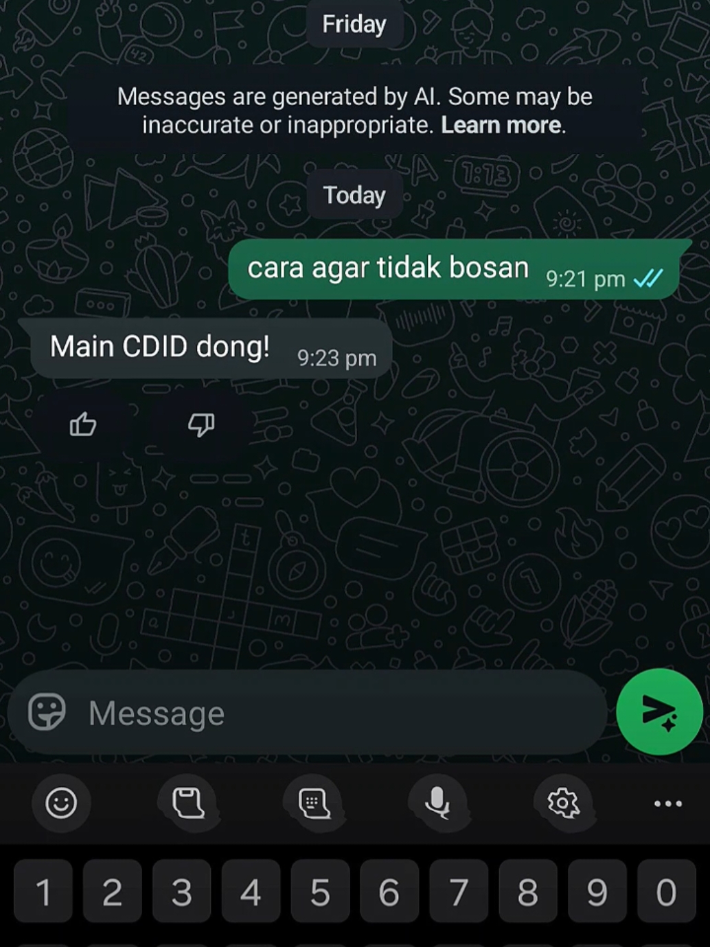 meta ai aja main cdid masa kamu engga 😜