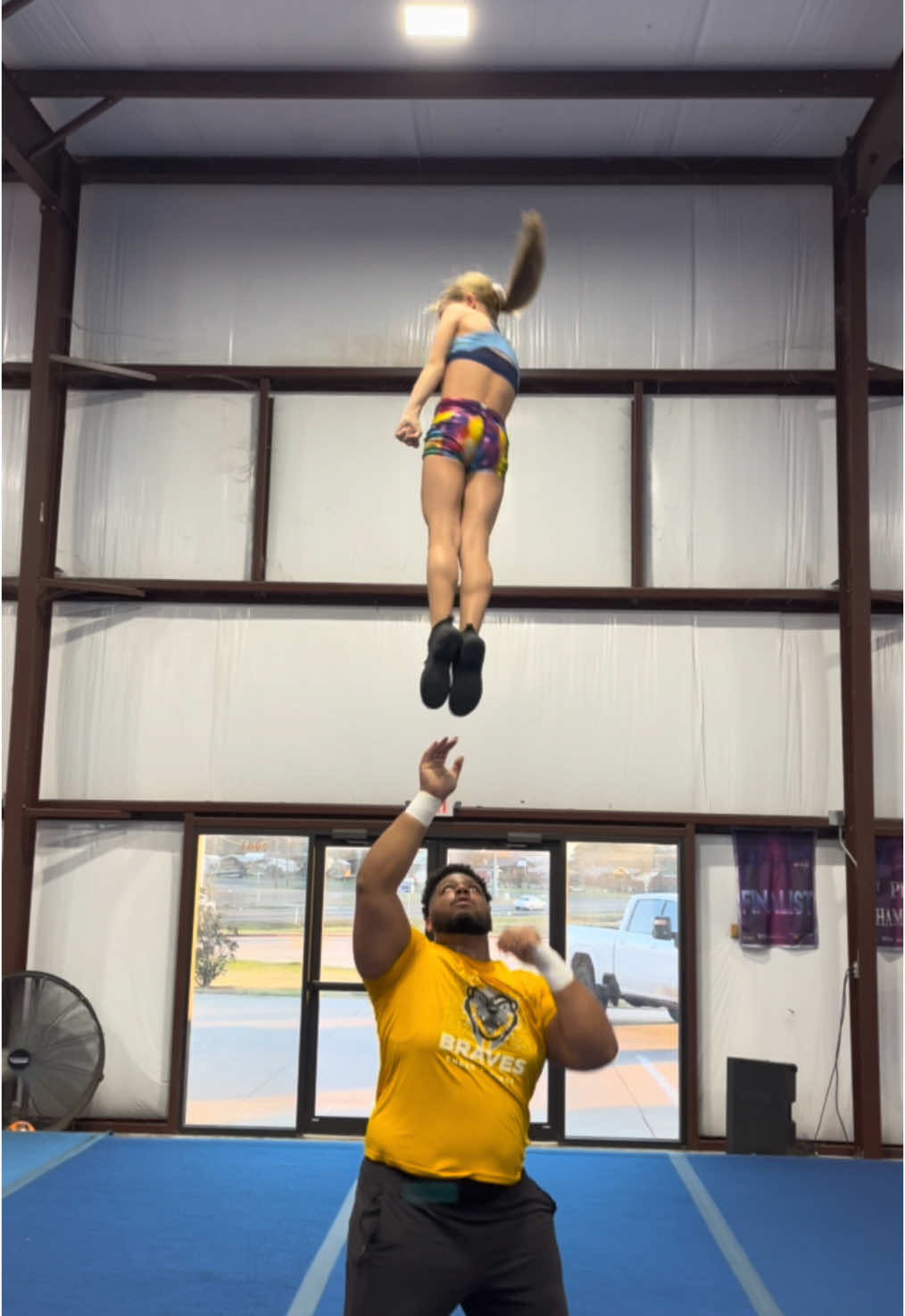Little stunt sequence for your feed😬 #cheerleading #cheer #athlete #sports #tumbling #