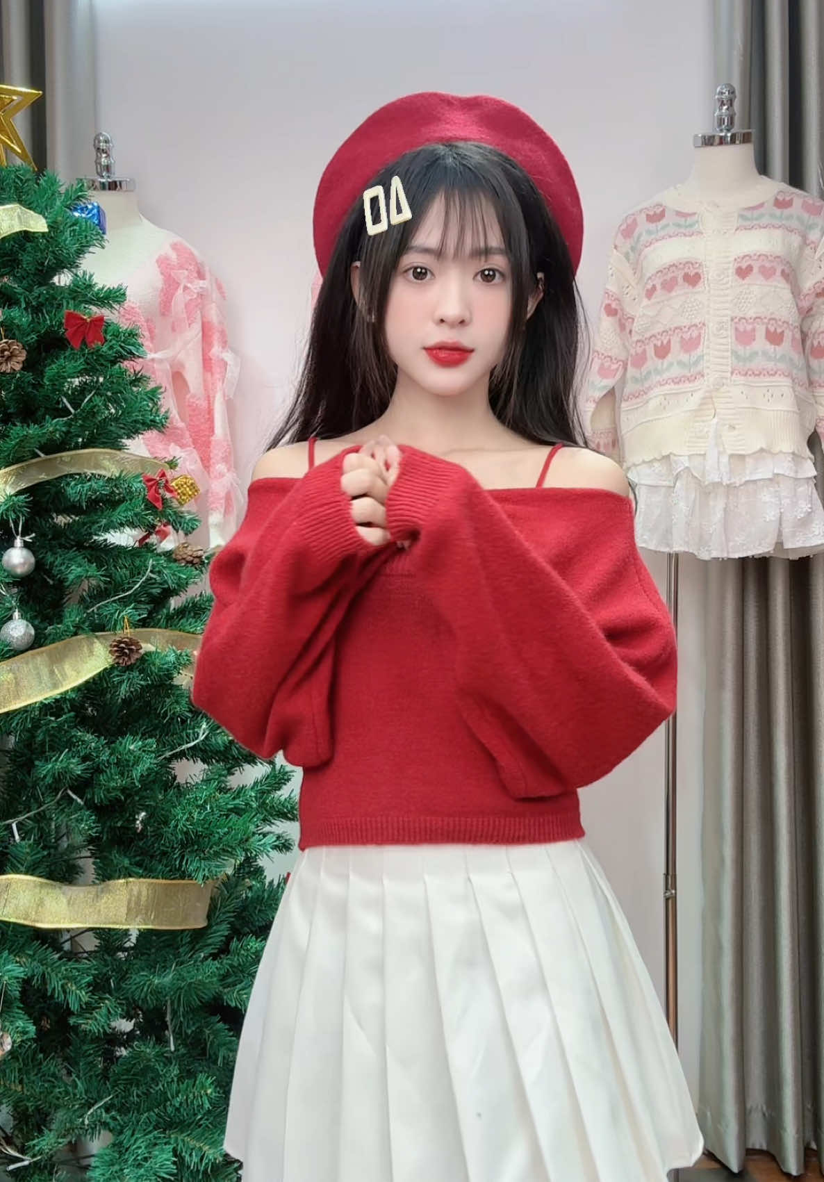 Áo len kiểu nữ chất dệt kim xinh nèee ✨💫☃️😍❄️🎄 #blink #noel #xh #aolen #kozoda 