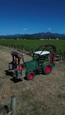 Paddy from VML flicking around some vine clipings #nzfarming #marlborough #contracting #vml #marlboroughviticulure #nzviticulture #grapes #wine #fendt #leafplucking 