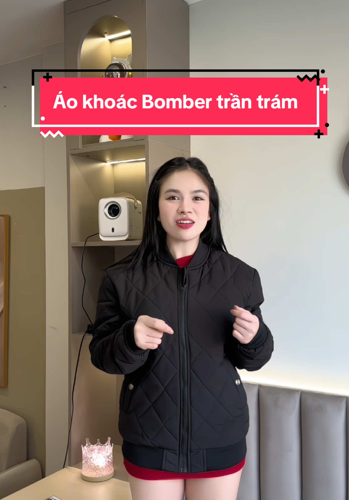 Áo khoác Bomber trần trám