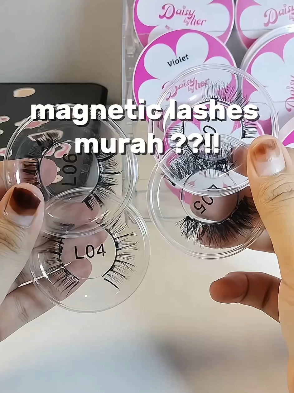 kalau yg ni memang murah. tapi saya tak berapa suka yang L05, sbb macam penyapu 😂 #magneticlashes #magneticeyelash #bulumatamagnet #magneticlashesmurah #magneticeyelashesmurah 