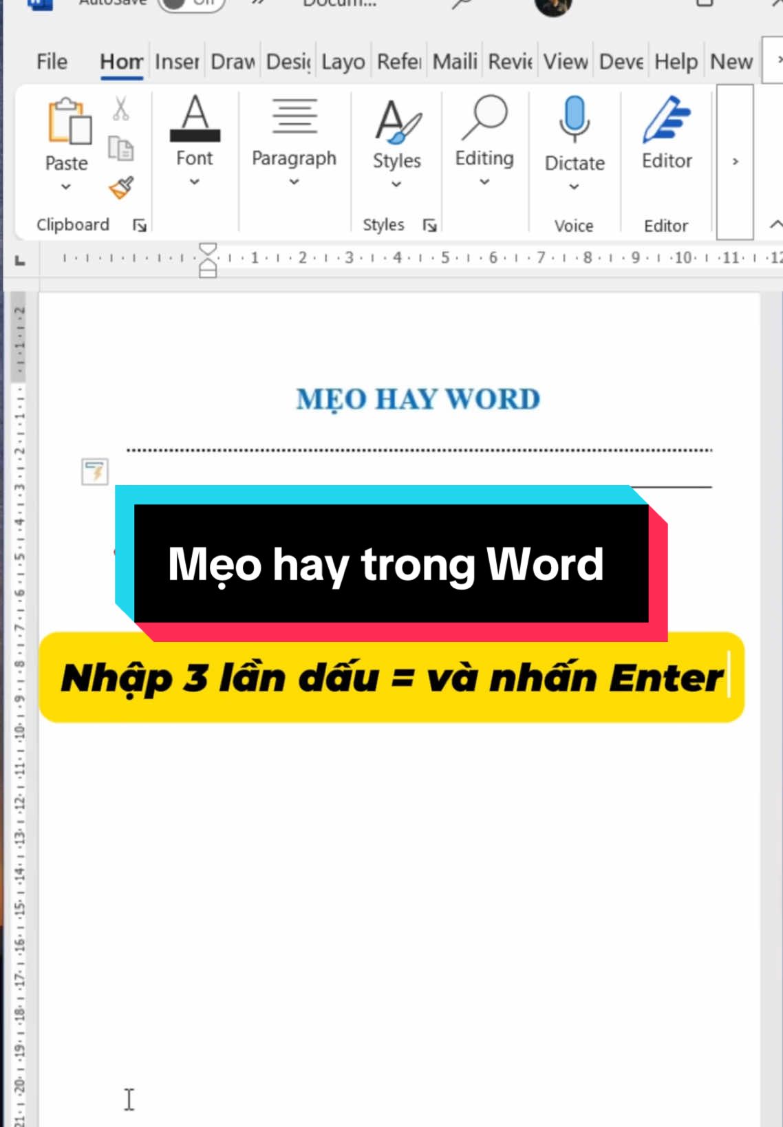 Mẹo hay trong Word #tinhocvanphong #word #excel #sachtinhocvanphong #LearnOnTikTok 