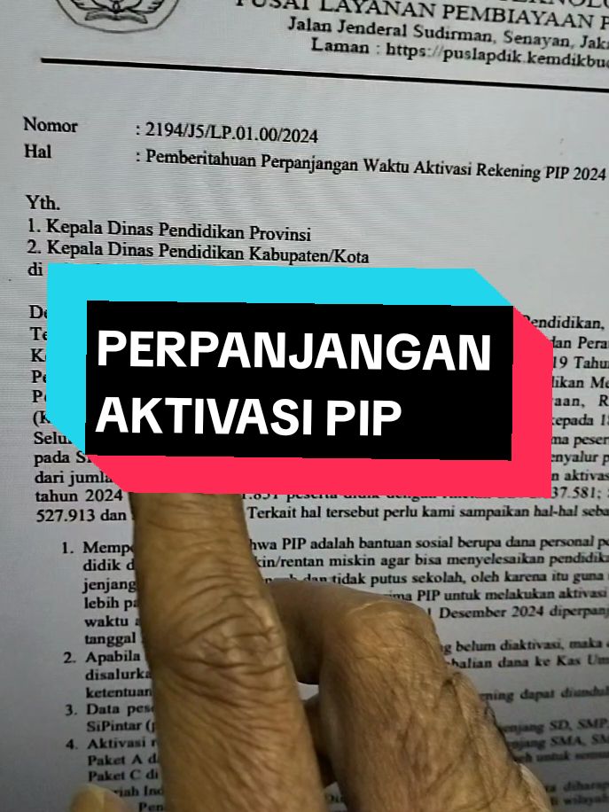 PERPANJANGAN AKTIVASI PIP  #bansos #programindonesiapintar #kartuindonesiapintar #kip #pip 