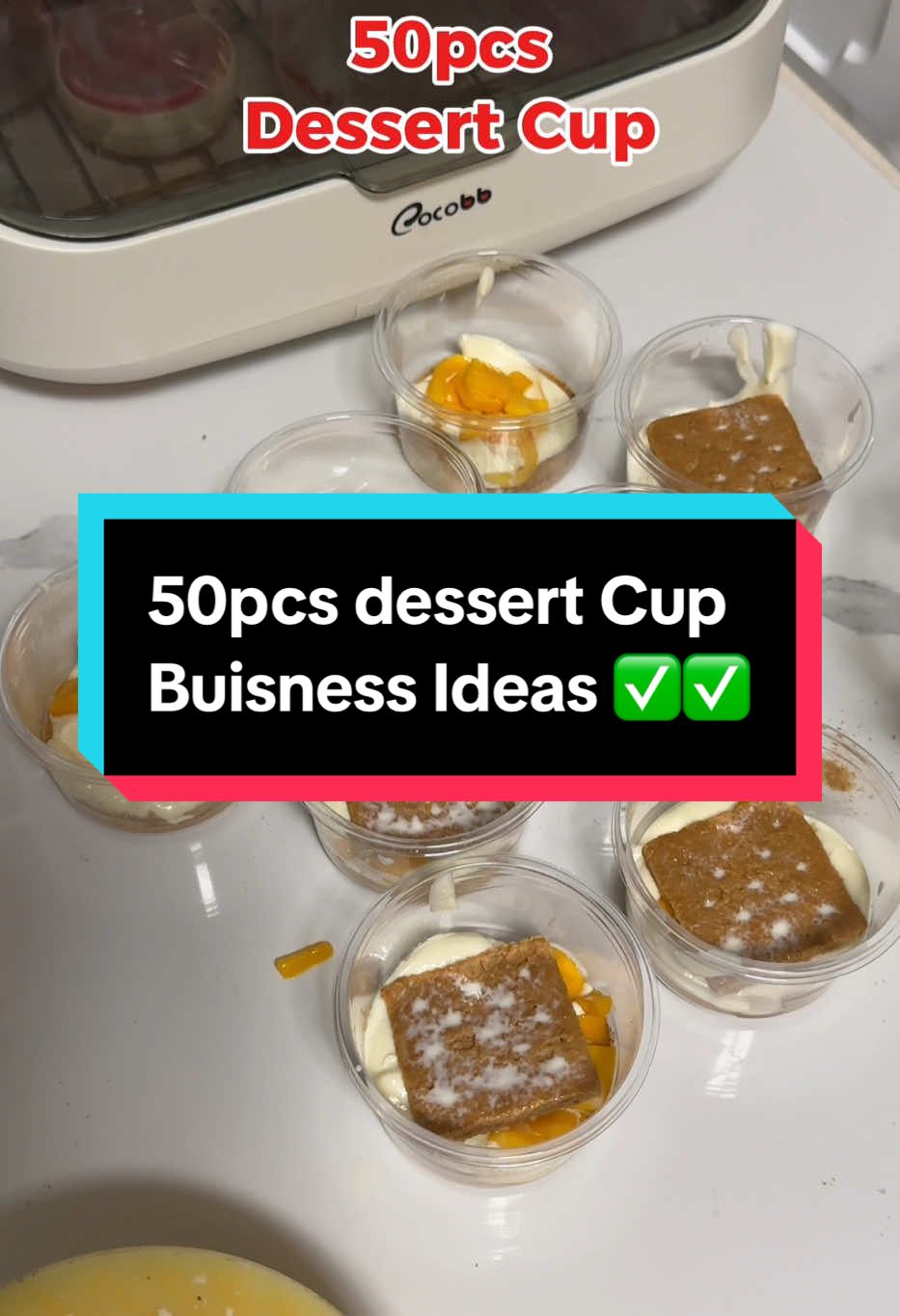 Buisness ideas mga mi #dessertcup #dessertcups #buisnessideas #50pcs 