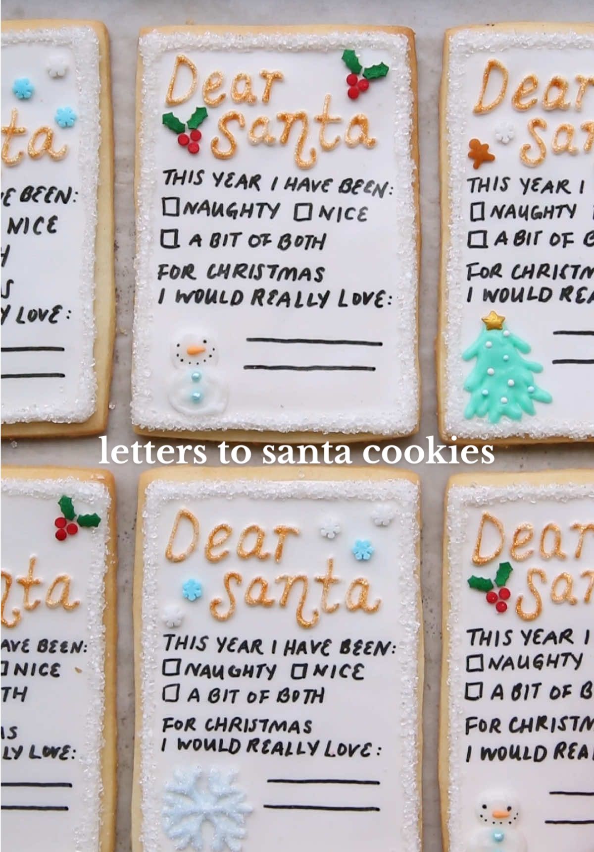 letters to santa 🤝 peppermint sugar cookies you can now download your own letter to santa template (the one i used for inspo for these cookies!) for the holidays on the @Save-On-Foods website. find the recipe and tutorial for these iced peppermint sugar cookies there as well! 🎄 #holidaybaking #christmascookies #christmascookie #holidaycookies  #sugarcookies