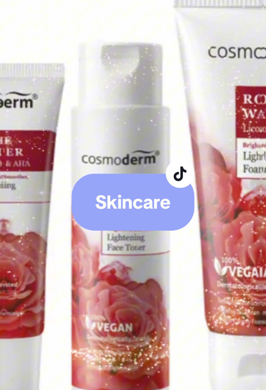 Cosmoderm Rose Water Set#CapCut #fyp #foryourpage #skincare #cosmoderm #rosewater #