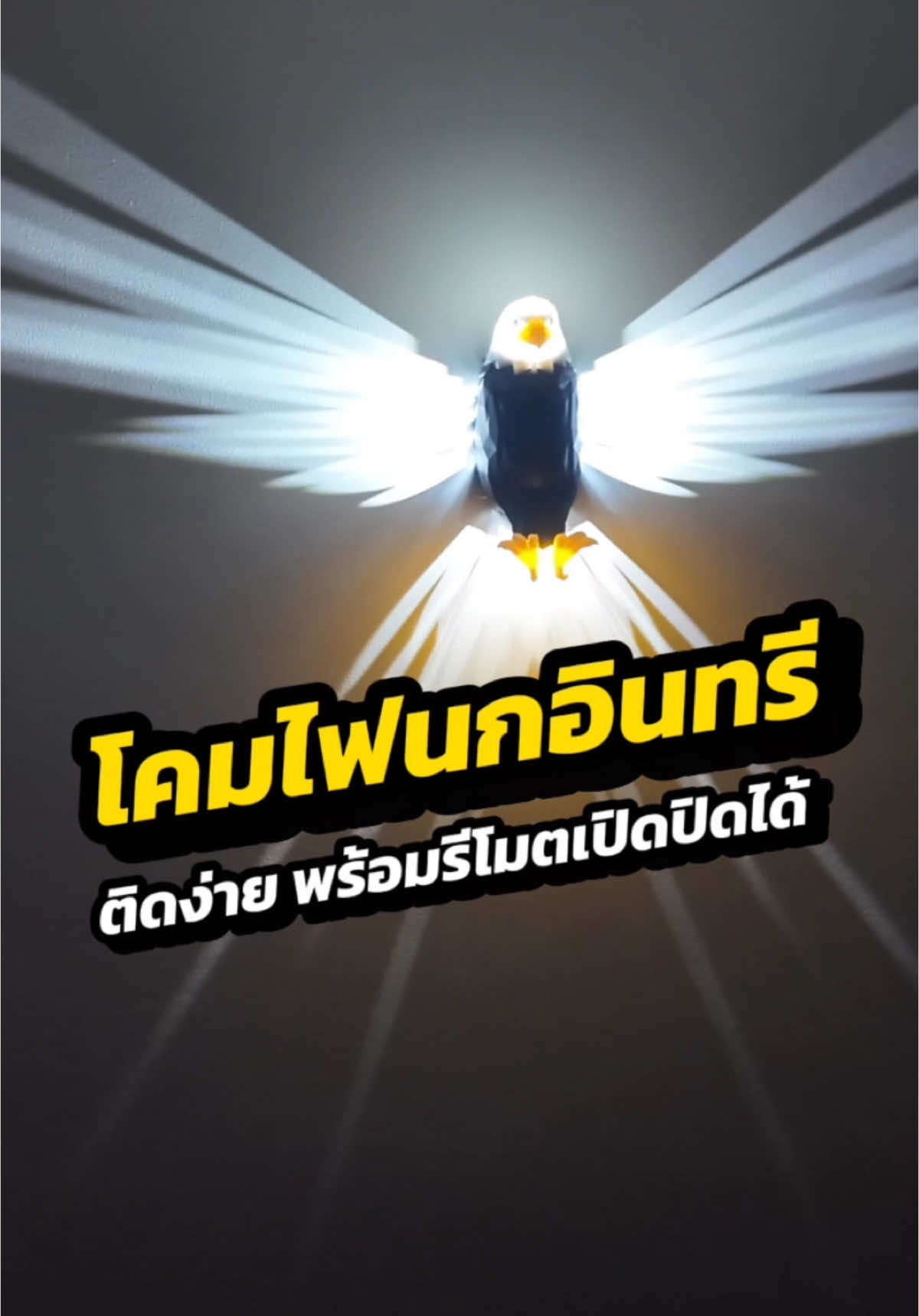 โคมไฟนกอินทรี แบบติดผนัง มีแบตเตอรี่ในตัว มาพร้อมรีโมท ตั้งเวลาปิดได้ 1-4 ชั่วโมง #โคมไฟนกอินทรีย์ #โคมไฟแต่งห้อง #โคมไฟมินิมอล #โคมไฟนกอินทรี #โคมไฟ #ไฟแต่งบ้าง #ของแต่งบ้าน #อิเล็กทรอนิกส์ #นักขายไอที #โคมไฟติดผนัง