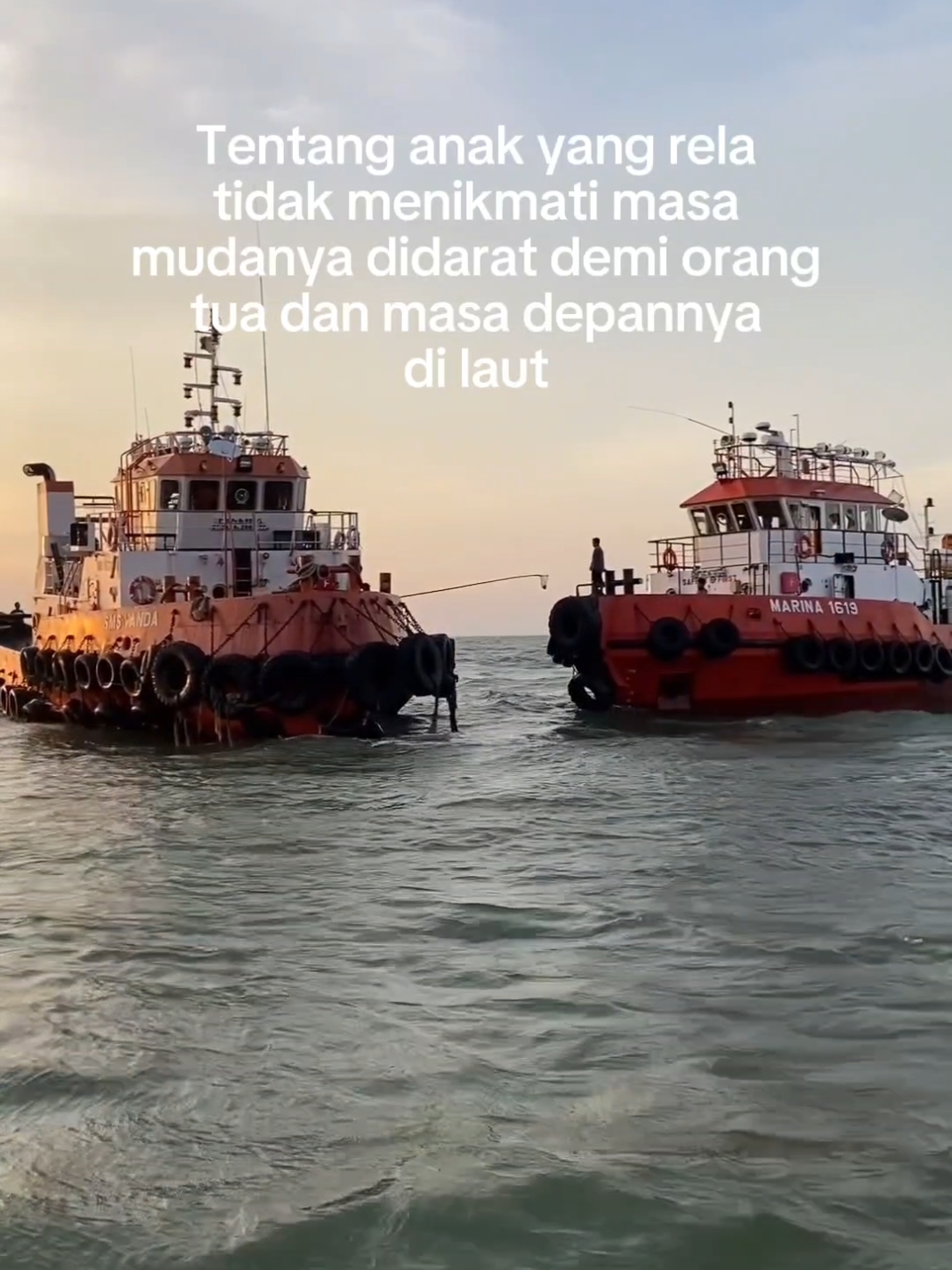 😇 #fyp#pelaut#seaman#fyppelaut#pelautindonesiatiktok#pelautmuda🚢⚓#pelautminang#kulikapal⛓️🌍🚢#tugboat#marina1619 