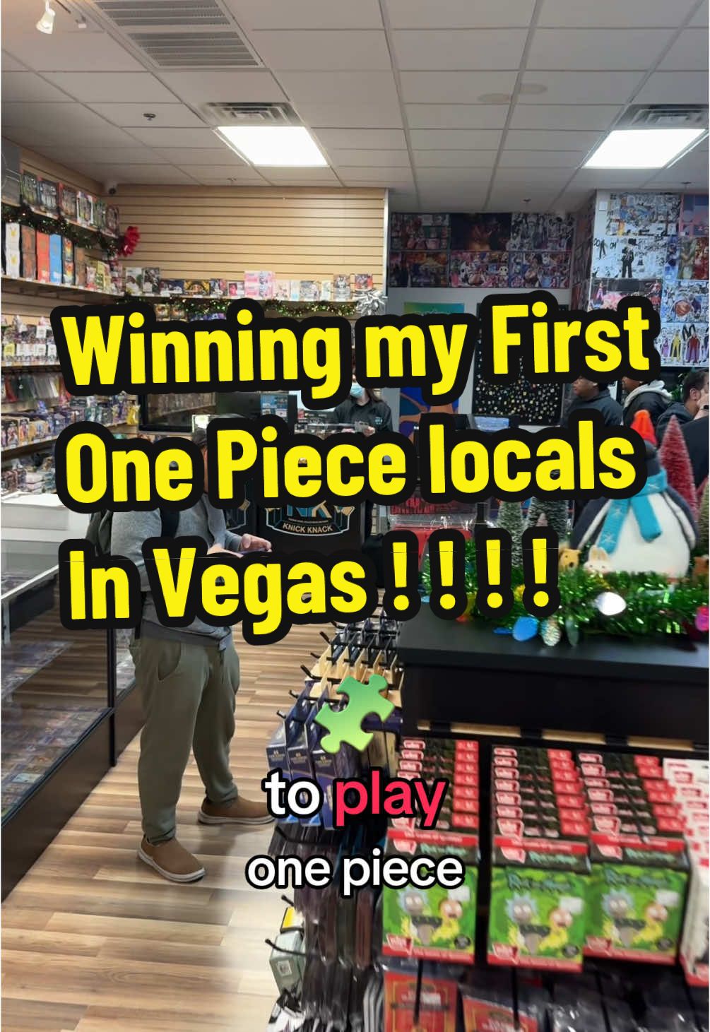 Winning my first #onePiece Locals in Vegas at a really cool shop, @TheNostalgicKnickKnack 🙌🏴‍☠️ #onepiecelocals #onepiecetcg #OpTCG #pokemoncards #cardshops 