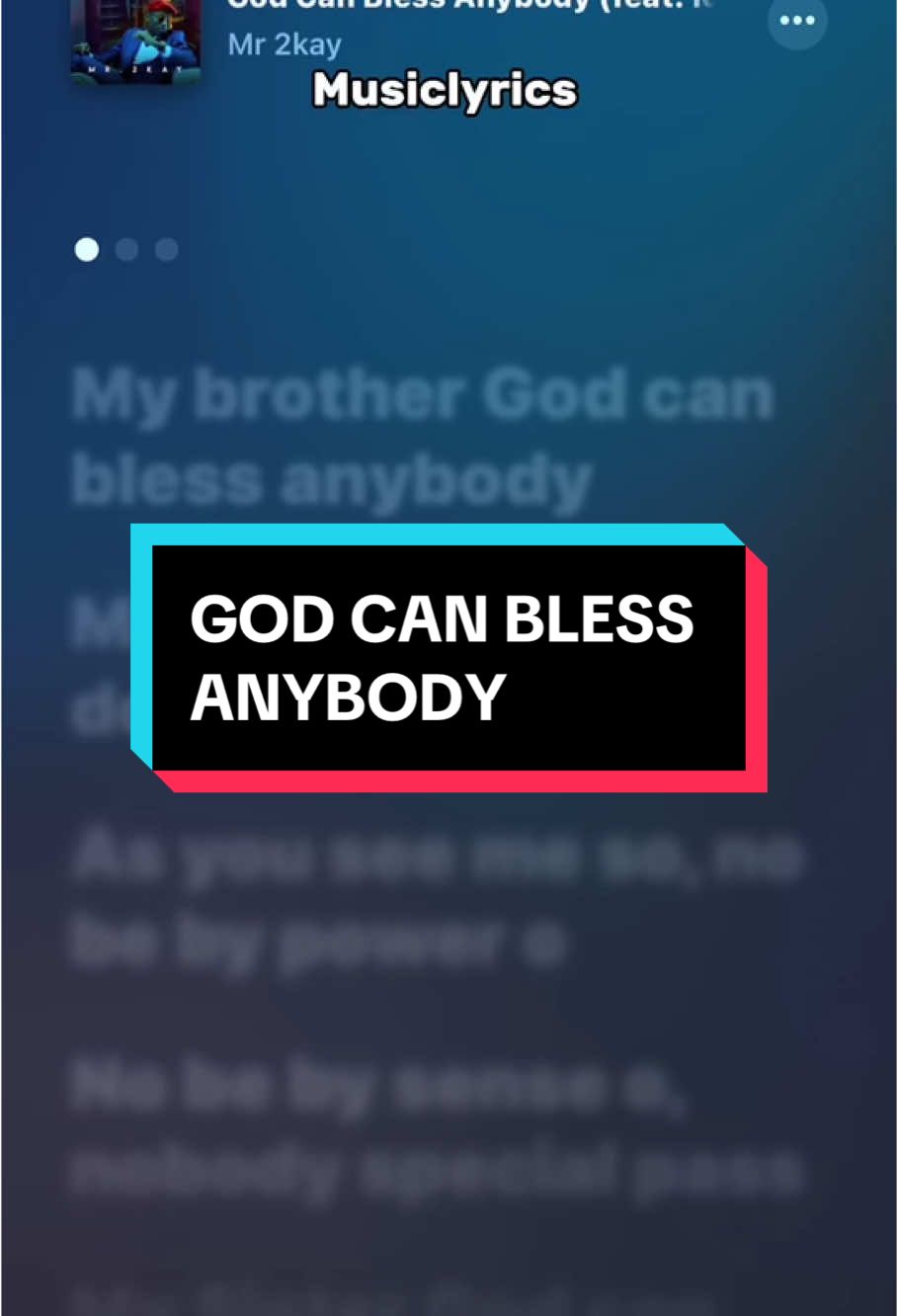 God can bless anybody #musiclyrics #goviral #fyp 