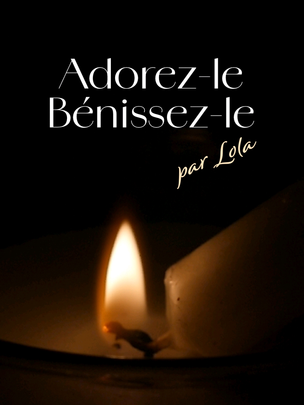 Adorez-le, bénissez-le ! Que la louange de vos chants le glorifie ! Adorez-le, bénissez-le ! Que de vos coeurs jaillisse le feu de l'Esprit ! paroles et composition : Communauté de l'Emmanuel Vidéo et interprétation piano/voix : Lola UnchantUnelumière chanson vidéo  Chrétienne française