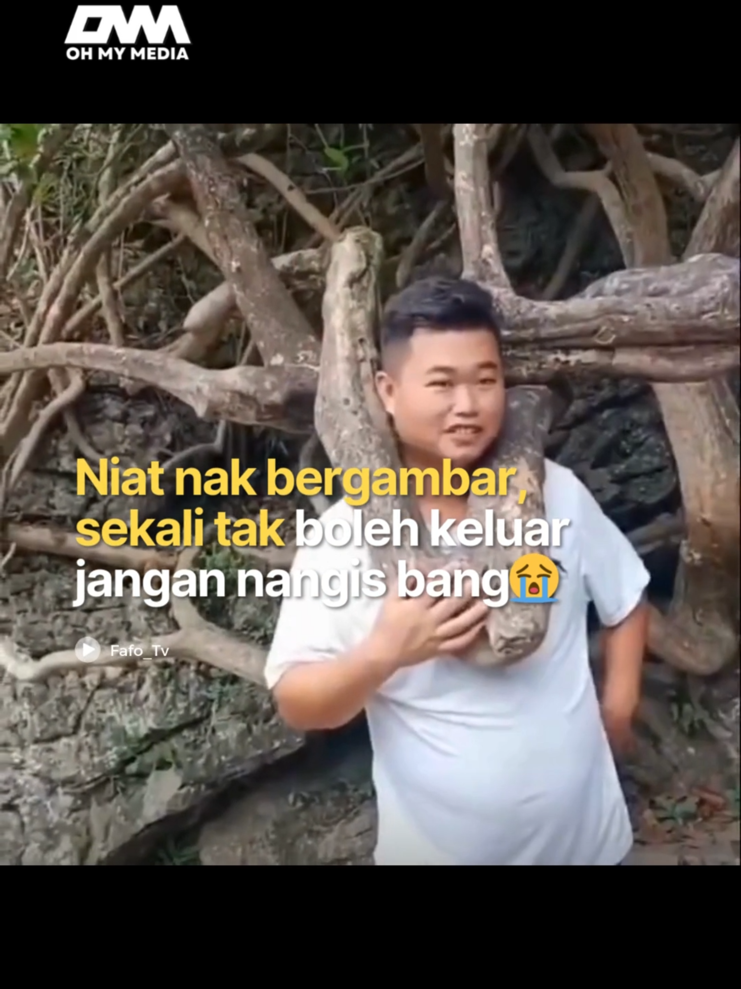 Banyak2 tempat, situ juga ko nak bergambar bang😂 haa sudah.  #videoviral #ommmedia #viral #ohmymedia #ommbest #pokok #sangkut #gambar