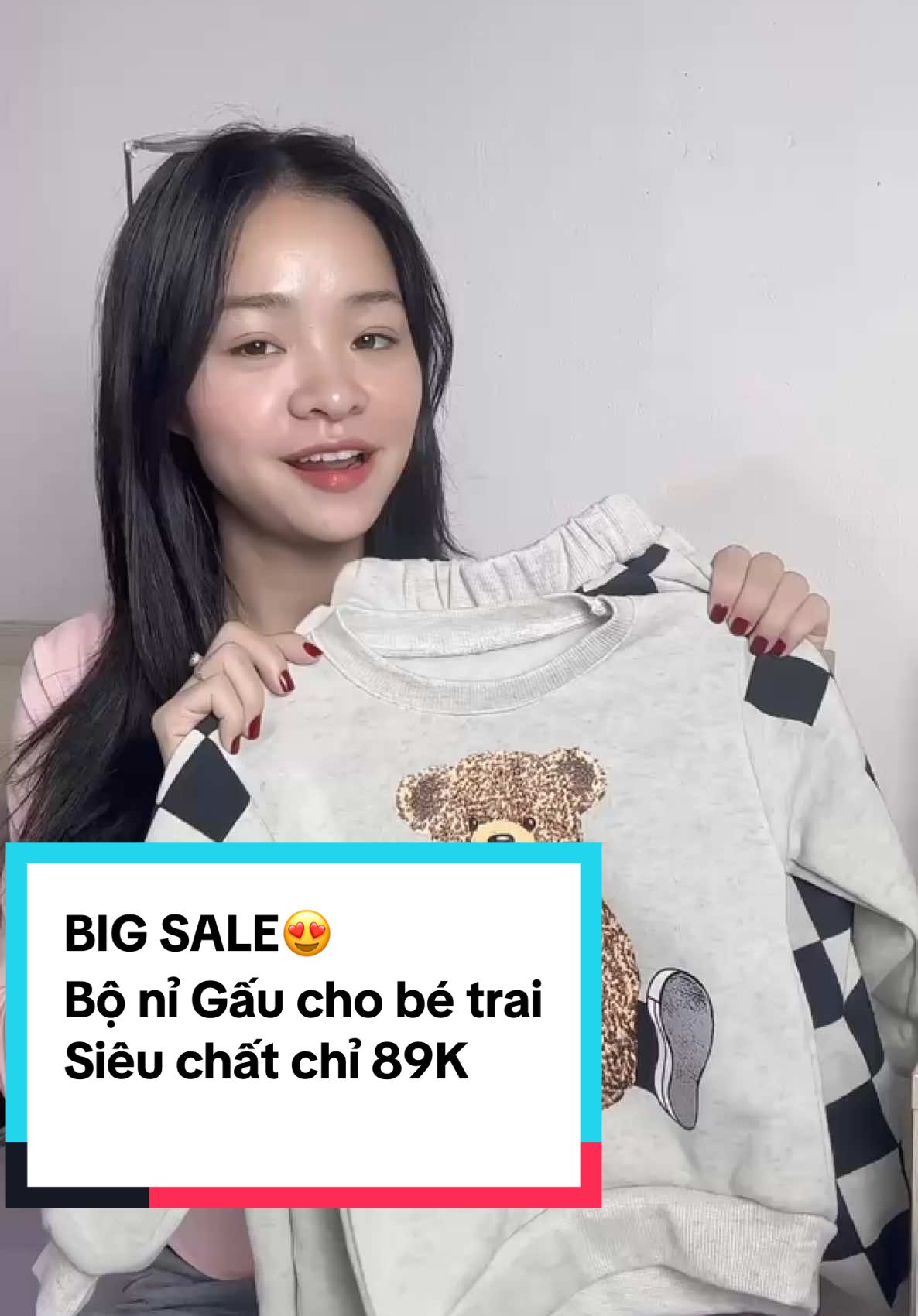 Bộ nỉ bé trai hình gấu chất vải cotton cao cấp size từ 8-25kg, ấm áp mua thu đông.