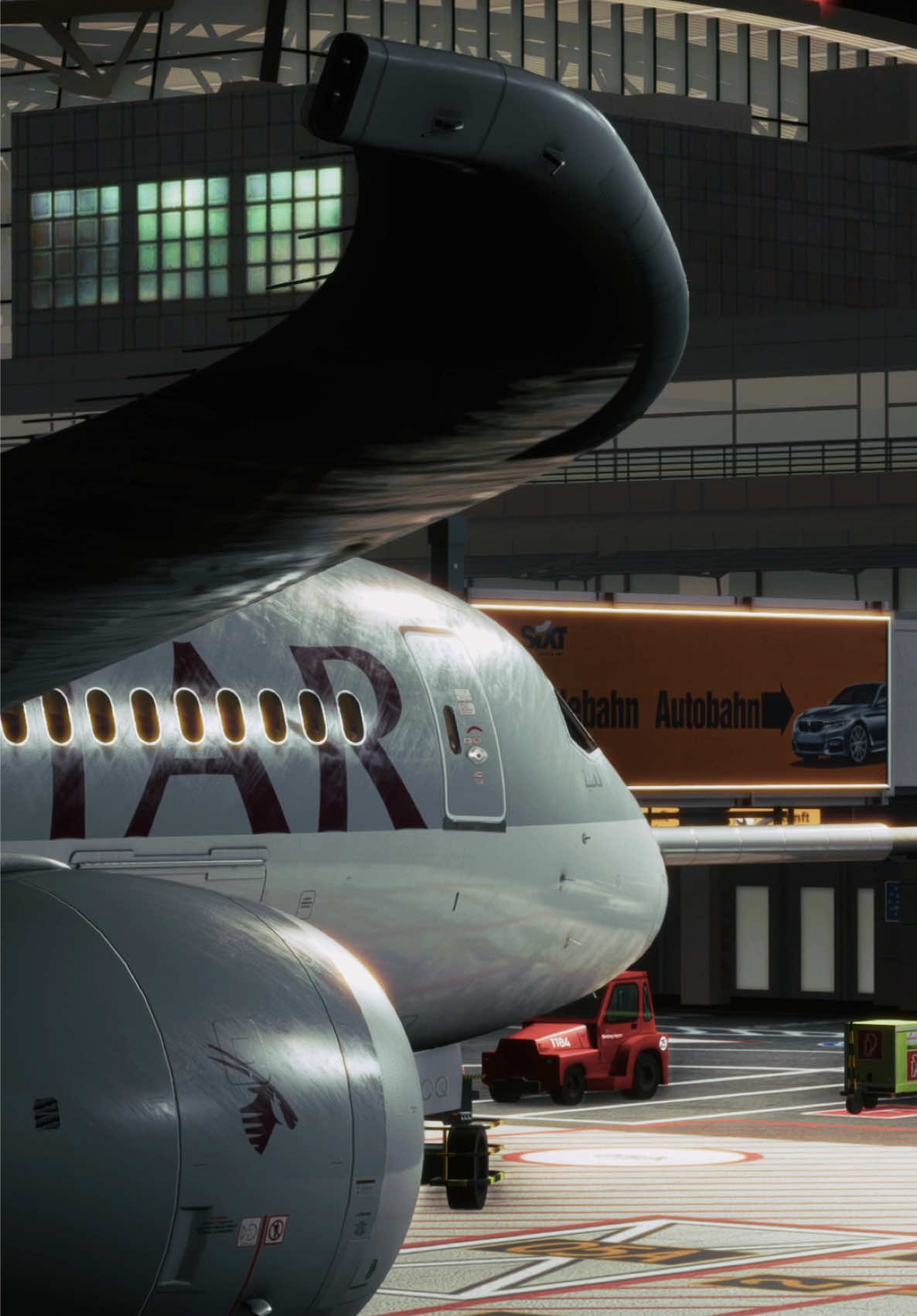 Qatar Airways Boeing 787-8 at Hamburg Airport 🇶🇦 #flightsimulator #aviationlovers #avgeek #msfs2020 #b787 