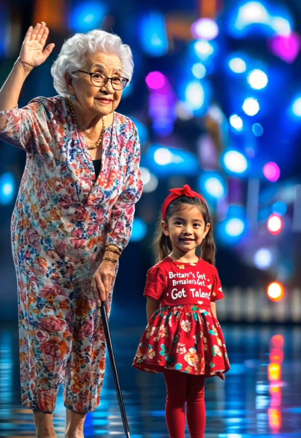 The elderly woman and grand daughter terrified the AGT Audience!!!! #americasgottalent #agt #magic #illusion 