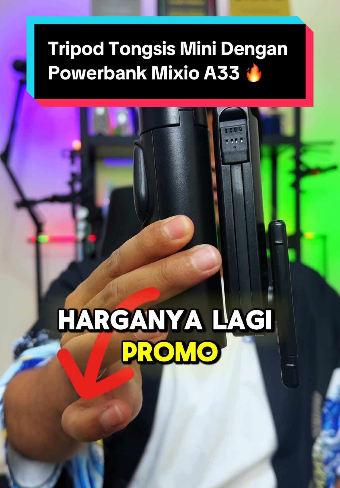 Tripod Tongsis Mini Powerbank Mixio A33 ini bakalan jadi alat yang rekomendasi untuk liburan akhir tahun simple buat di bawa kemanapun 😆 #tripodtongsis #tongsistripod #tongsistripod #tongsistripodmixio #mixioa33 #tripodtongsismurah #adlihibatul 