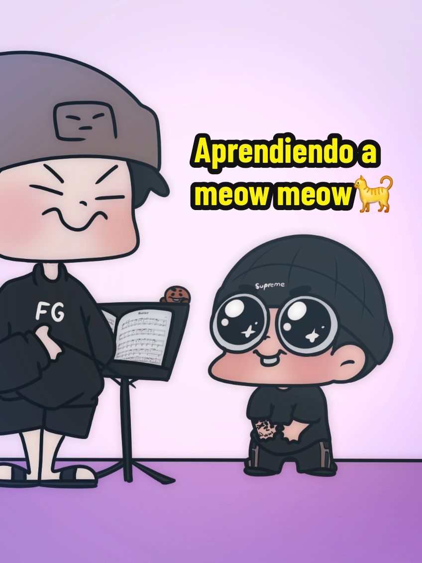 Yoongi le enseña como maullar a Kookie 🐈 Creo no voy a soltar ese audio en un rato 🤣 me encanta #jungkook #bts #jeonjungkook #army #cute #fanart #jk #kookie #suga #minyoongi #yoongi #humor #yoongigodin #meow #lilmeowmeow