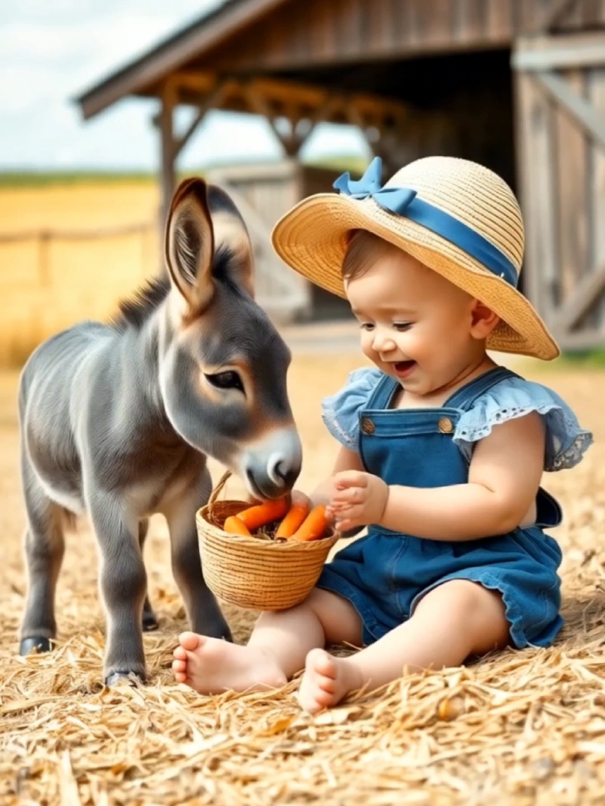 Littles kids with animals #usa #kids #viral #AI #babytiktok #foryou #cutebaby #cute #cat #animal