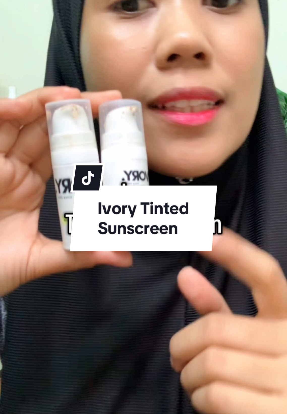 Pakai sunscreen je dah nampak macam pakai foundation cantik #tintedsunscreen #ivorytintedsunscreen #ivorysecret #sunscreenviral #sunscreen 